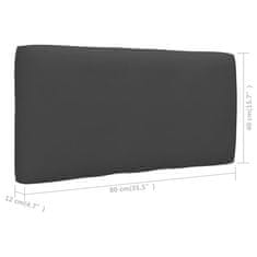Vidaxl Blazina za kavč iz palet antracitna 80x40x12 cm