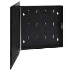 Vidaxl Omarica za ključe z magnetno tablo črna 35x35x5,5 cm