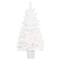 shumee vidaXL Umetna novoletna jelka z realističnimi iglicami bela 90 cm