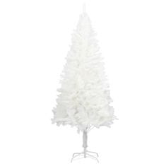 shumee vidaXL Umetna novoletna jelka z realističnimi iglicami bela 210 cm