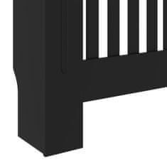Greatstore Pokrov za radiator MDF črn 78 cm