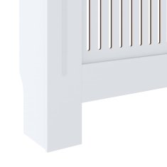 Vidaxl Pokrov za radiator MDF bel 205 cm
