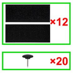 Vidaxl Zavesa proti mrčesu s trakovi z ježki, 2 kosa z magnetom, Črne Barve