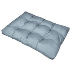 Vidaxl Blazina za kavč iz palet 120x80x12 cm sivo blago