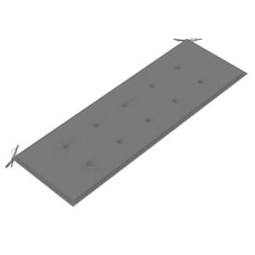 Vidaxl Blazina za vrtno klop siva 150x50x4 cm oxford tkanina