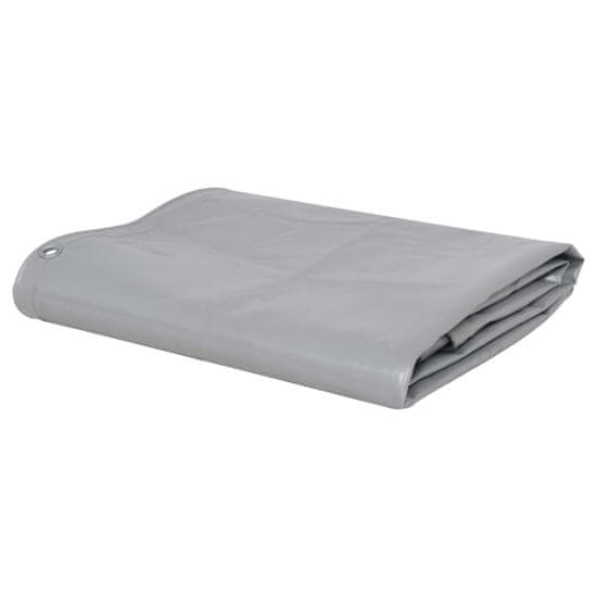 Vidaxl Zaščitna ponjava 650 g/m2 4x6 m siva