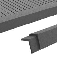 Vidaxl 5 kos. talne obrobne letve WPC 170 cm sive barve