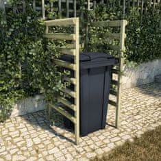 Vidaxl Enojna lopa za smetnjak 70x80x150 cm impregnirana borovina