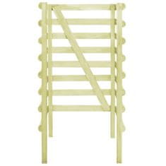 Vidaxl Enojna lopa za smetnjak 70x80x150 cm impregnirana borovina