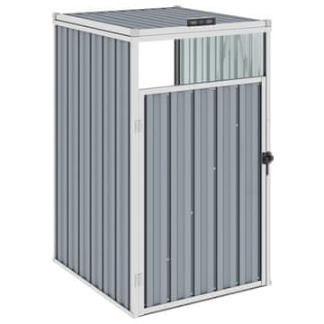 Vidaxl Lopa za smetnjak siva 72x81x121 cm jeklo