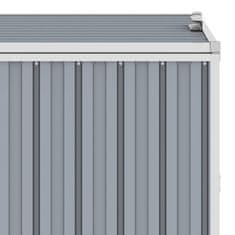 Vidaxl Trojna lopa za smetnjake siva 213x81x121 cm jeklo
