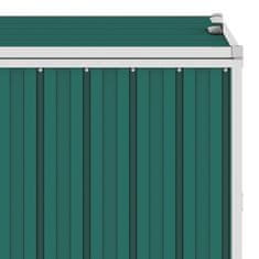 Vidaxl Dvojna lopa za smetnjak zelena 143x81x121 cm jeklo