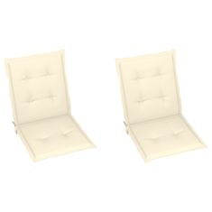 Vidaxl Blazine za vrtne stole 2 kosa krem 100x50x3 cm oxford tkanina