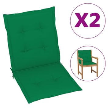 Vidaxl Blazine za vrtne stole 2 kosa zelene 100x50x3 cm oxford tkanina