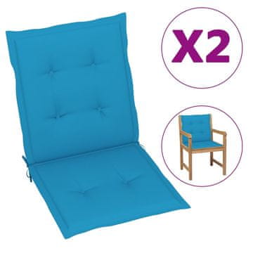 Vidaxl Blazine za vrtne stole 2 kosa modre 100x50x3 cm oxford tkanina