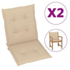 Vidaxl Blazine za vrtne stole 2 kosa bež 100x50x3 cm oxford tkanina