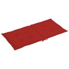 Vidaxl Blazine za vrtne stole 6 kosov rdeče 100x50x3 cm oxford tkanina