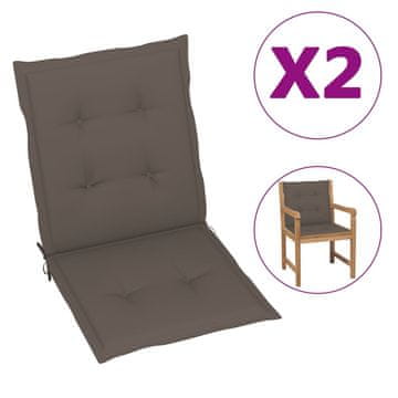 Vidaxl Blazine za vrtne stole 2 kosa taupe 100x50x3 cm oxford tkanina