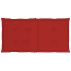 Vidaxl Blazine za vrtne stole 4 kosi rdeče 100x50x3 cm oxford tkanina