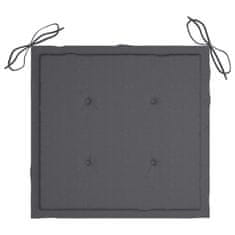 Vidaxl Blazine za vrtne stole 4 kosi antracitne 40x40x4 cm