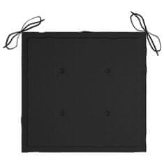 Vidaxl Blazine za vrtne stole 4 kosi črne 40x40x4 cm oxford tkanina