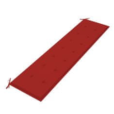 Vidaxl Blazina za vrtno klop rdeča 200x50x4 cm oxford tkanina
