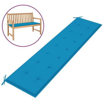 Vidaxl Blazina za vrtno klop modra 200x50x3 cm oxford tkanina