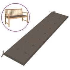 Vidaxl Blazina za vrtno klop taupe 200x50x4 cm oxford tkanina