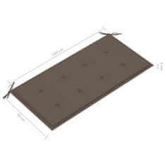 Vidaxl Blazina za vrtno klop taupe 100x50x4 cm oxford tkanina