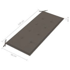 Vidaxl Blazina za vrtno klop taupe 120x50x4 cm oxford tkanina