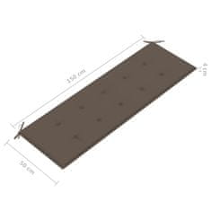 Vidaxl Blazina za vrtno klop taupe 150x50x4 cm oxford tkanina