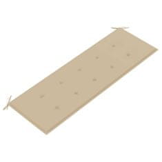 Vidaxl Blazina za vrtno klop bež 150x50x4 cm oxford tkanina