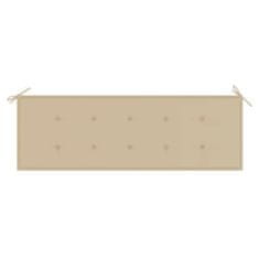 Vidaxl Blazina za vrtno klop bež 150x50x4 cm oxford tkanina