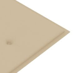 Vidaxl Blazina za vrtno klop bež 150x50x4 cm oxford tkanina
