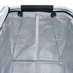 Greatstore Zložljiva hladilna torba siva 46x27x23 cm aluminij