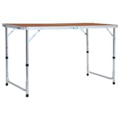 Greatstore Zložljiva miza za kampiranje iz aluminija 120x60 cm