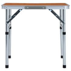 Vidaxl Zložljiva miza za kampiranje iz aluminija 60x45 cm
