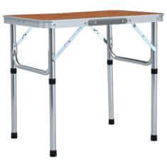 Vidaxl Zložljiva miza za kampiranje iz aluminija 60x45 cm