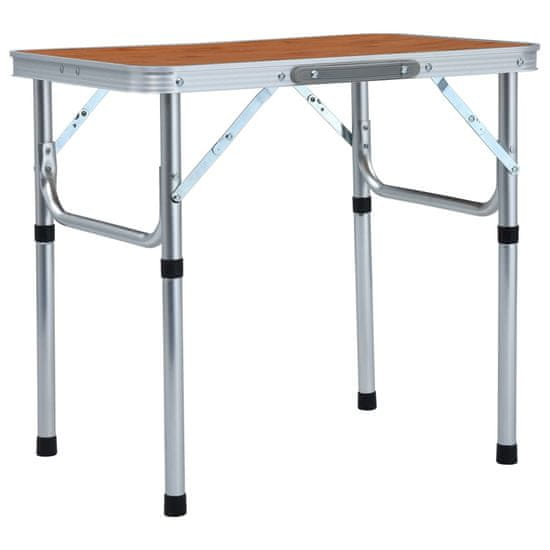 Greatstore Zložljiva miza za kampiranje iz aluminija 60x45 cm