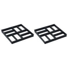 Vidaxl Modeli za tlakovce 2 kosa 40x40x4 cm plastika