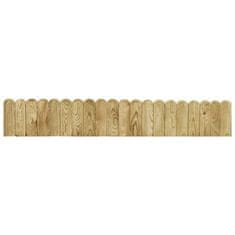 Vidaxl Vrtna obroba zelena 120 cm impregnirana borovina