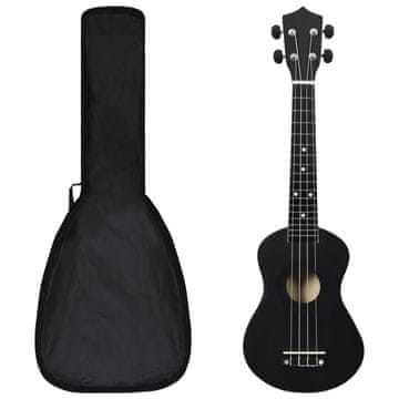 Vidaxl Otroški ukulele soprano s torbo črn 23