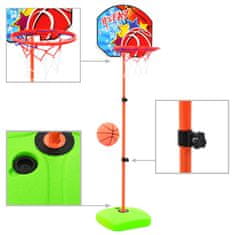 Greatstore Otroški košarkarski komplet z obročem in žogo