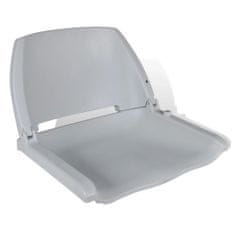 shumee Zložljiv Sedež za Čoln Brez Blazine Sive Barve 41 x 51 x 48 cm