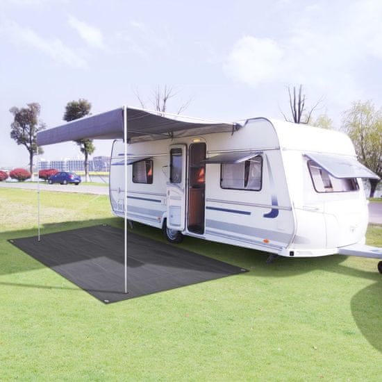 Vidaxl Preproga za šotor 300x400 cm antracitna