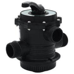 Vidaxl Ventil z več priključki za peščeni filter ABS 1,5" 6-smerni