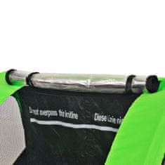 Vidaxl Kolesarska prikolica za otroke siva in zelena 30 kg
