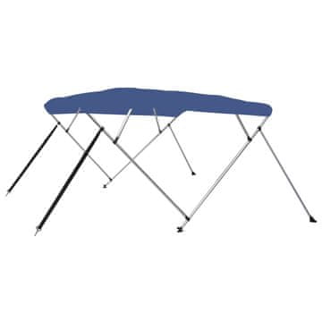 Vidaxl Bimini tenda s 4 loki modra 243x210x137 cm
