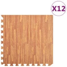 Greatstore Talne podloge 12 kosov 4,32 ㎡ vzorec lesa iz EVA pene
