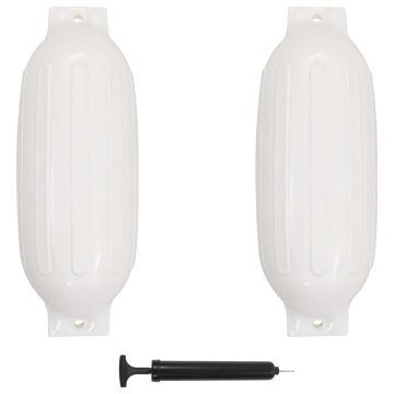 Vidaxl Odbijač za čoln 2 kosa bela 69x21,5 cm PVC